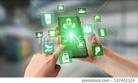 3R reuse reduce recycle concept for sustainability Spire 137402124