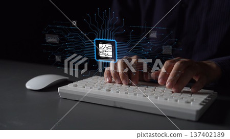 AI Brain Processing Data with Generative Artificial Intelligence Concept Muxer AI Brain Processing Data with Generative Artificial Intelligence Concept Muxer 137402189