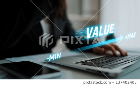 Value slider indicator with glowing bar showing minimum to maximum Marrow Value slider indicator with glowing bar showing minimum to maximum Marrow 137402403
