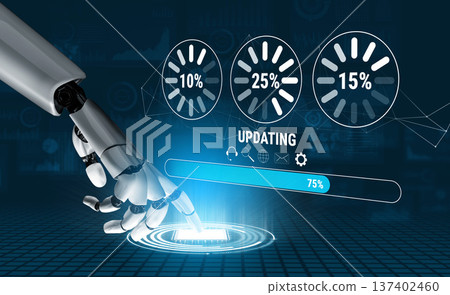 AI System Update and Model Training Progress Bar Motif AI System Update and Model Training Progress Bar Motif 137402460