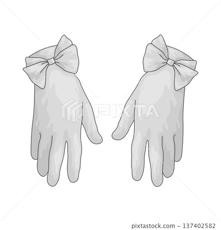 Illustration of Wedding Gloves Illustration of Wedding Gloves 137402582
