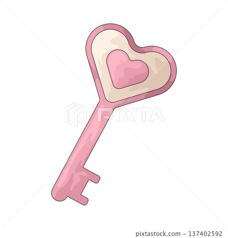 Illustration of Love Key Illustration of Love Key 137402592