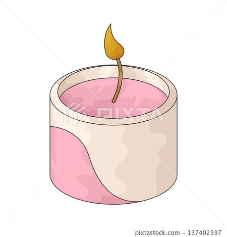 Illustration of Wedding Candle Illustration of Wedding Candle 137402597