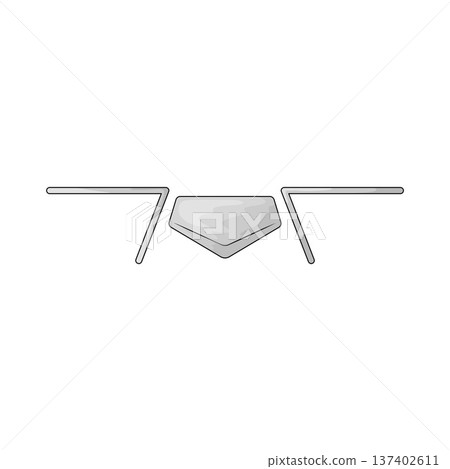 Illustration of Baseball Home Plate Illustration of Baseball Home Plate 137402611