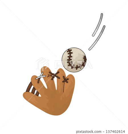 Illustration of Baseball glove with baseball ball Illustration of Baseball glove with baseball ball 137402614