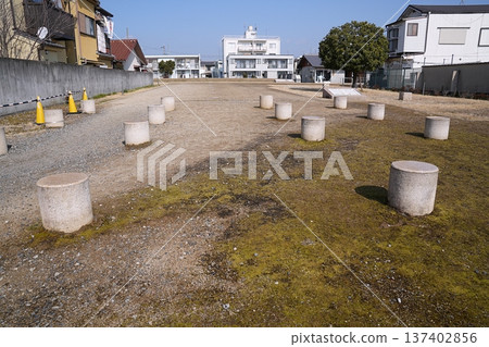京都向光市長岡宮長岡禦所長道院內的少蘭閣遺跡(初春) 京都向光市長岡宮長岡禦所長道院內的少蘭閣遺跡(初春) 137402856