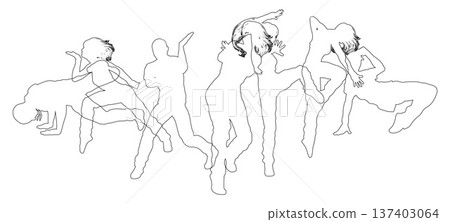 Dancers Silhouette Street Dance Poses Silhouettes Dancers Silhouette Street Dance Poses Silhouettes 137403064