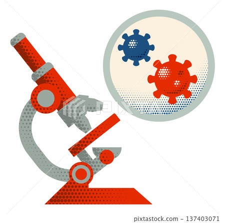Microscope Retro Vintage Science Icon Illustration Microscope Retro Vintage Science Icon Illustration 137403071