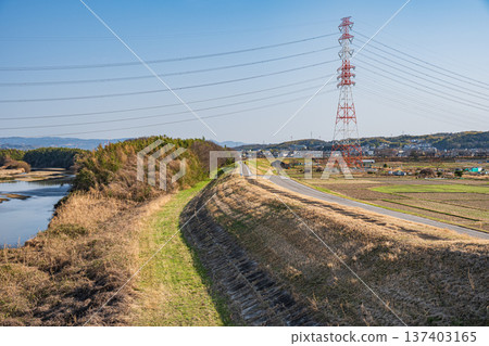 Kizugawa River scenery, Kyotanabe City, Kyoto Prefecture 137403165