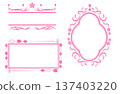 Vintage frame cherry blossoms 137403220