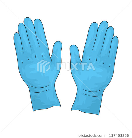 Illustration of Medical Gloves Illustration of Medical Gloves 137403266