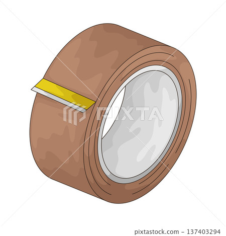 Illustration of Adhesive Tape Illustration of Adhesive Tape 137403294