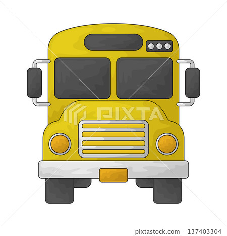 Illustration of Bus school 137403304
