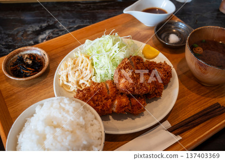 Very delicious set meal at a Japanese Western restaurant Very delicious set meal at a Japanese Western restaurant 137403369