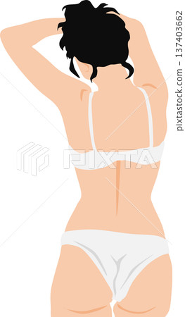 成功節食的女人的插圖 137403662