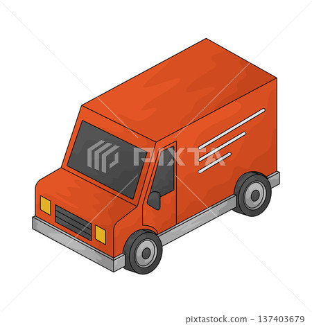 Illustration of delivery truck Illustration of delivery truck 137403679