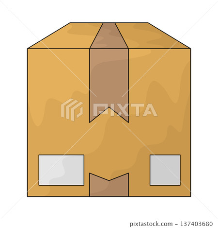 Illustration of delivery box 137403680