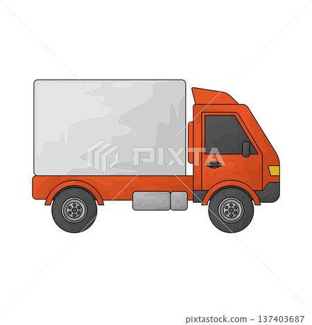 Illustration of delivery truck 137403687