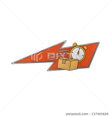 Illustration of fast delivery Illustration of fast delivery 137403689