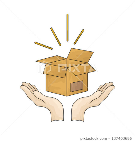 Illustration of handle with care Illustration of handle with care 137403696