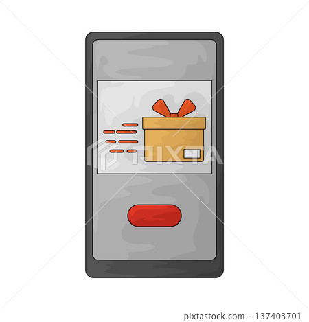Illustration of mobile delivery Illustration of mobile delivery 137403701