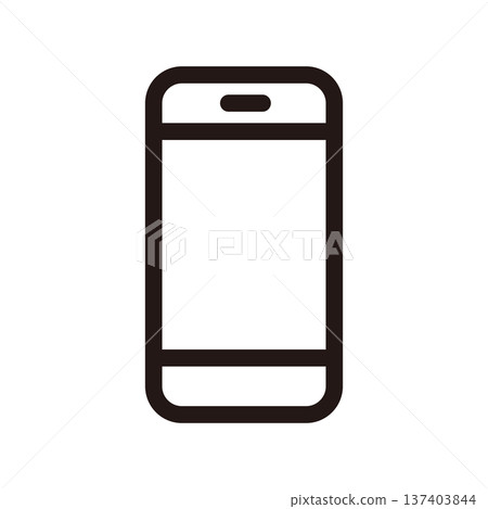Simple smartphone icon Simple smartphone icon 137403844