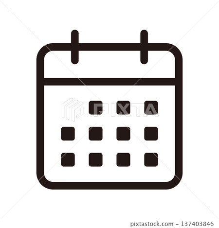 Simple calendar line icon Simple calendar line icon 137403846