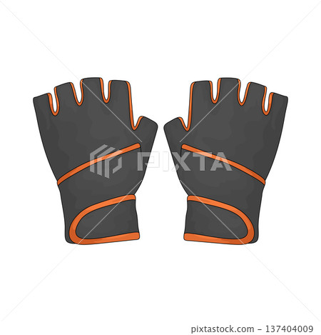 Illustration of Workout Gloves Illustration of Workout Gloves 137404009