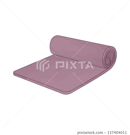 Illustration of Yoga Mat Illustration of Yoga Mat 137404011