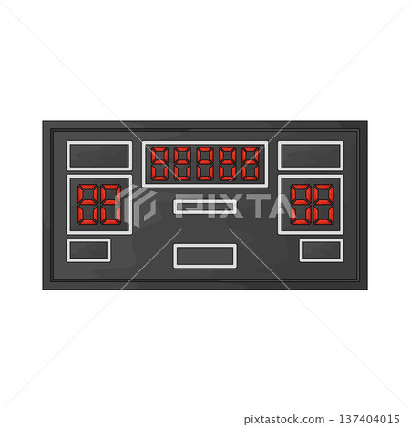 Illustration of Basketball Scoreboard 137404015