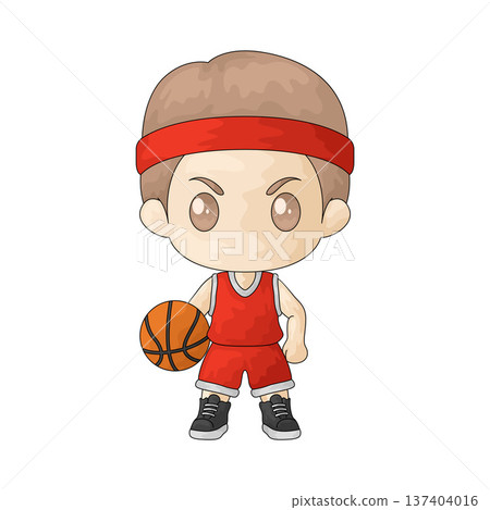 Illustration of Basketball Player Illustration of Basketball Player 137404016