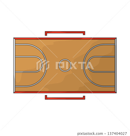 Illustration of basketball court Illustration of basketball court 137404027