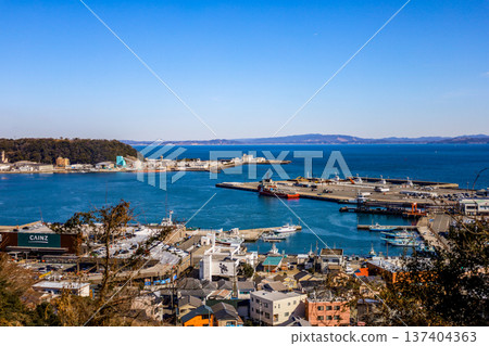Kurihama Port seen from the hill 137404363