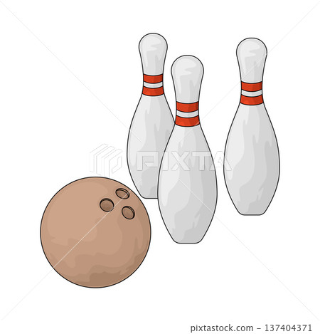 Illustration of Bowling Illustration of Bowling 137404371