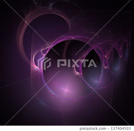 purple abstract fractal pattern on black background, wallpaper, design 137404503