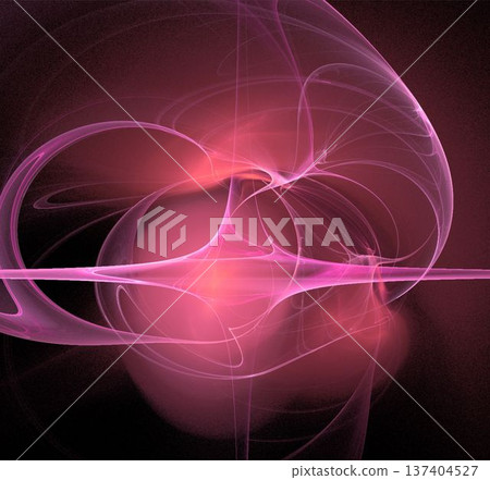 pink abstract fractal pattern on black background, wallpaper, design 137404527