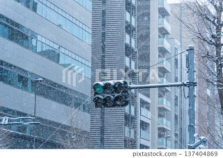 日本東京淺草的雪景 137404869