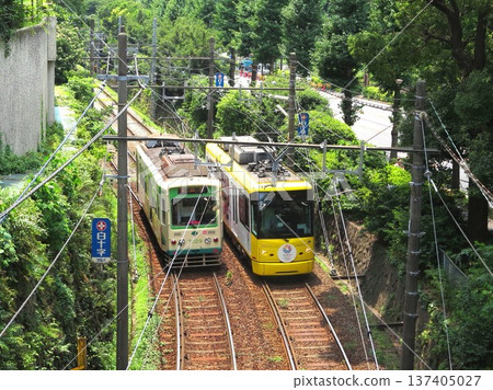 July 23, 2013 Toden Arakawa Line Kishimojin-mae - Gakushuinshita Tokyo Sakura Tram 137405027