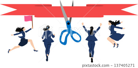 Illustration of starting a new business 137405271