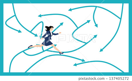 實現目標的路線圖插圖 實現目標的路線圖插圖 137405272