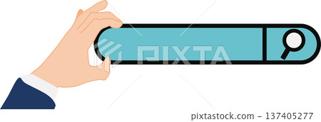 Illustration of searching keywords on a computer Illustration of searching keywords on a computer 137405277