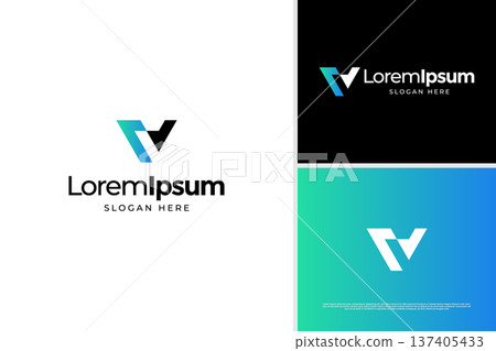 Abstract letter V logo design inspiration Abstract letter V logo design inspiration 137405433