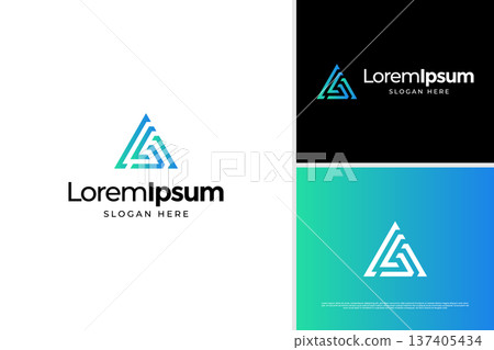 Abstract letter C S G business logo design template. Triangle logo inspiration Abstract letter C S G business logo design template. Triangle logo inspiration 137405434
