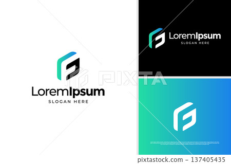 Abstract letter F G logo design template 137405435