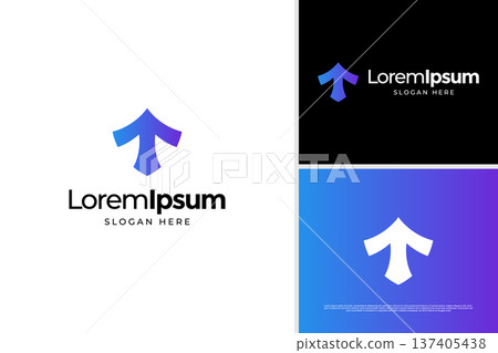 Abstract letter T shield logo design concept Abstract letter T shield logo design concept 137405438