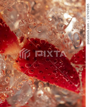 Refreshing Strawberry Summer Cocktail with Ice Refreshing Strawberry Summer Cocktail with Ice 137405465