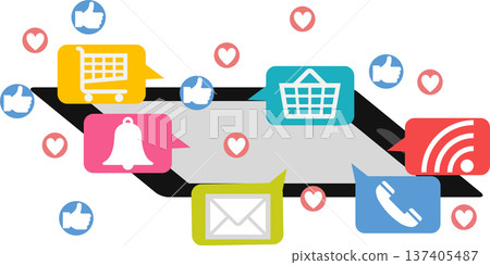 Smartphone app illustration Smartphone app illustration 137405487