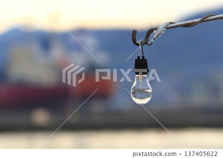Light bulbs installed on fishing boats Light bulbs installed on fishing boats 137405622