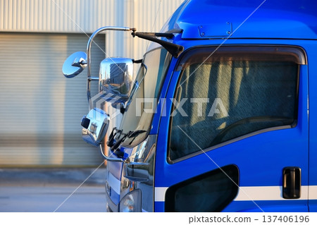 Truck side mirror image Truck side mirror image 137406196