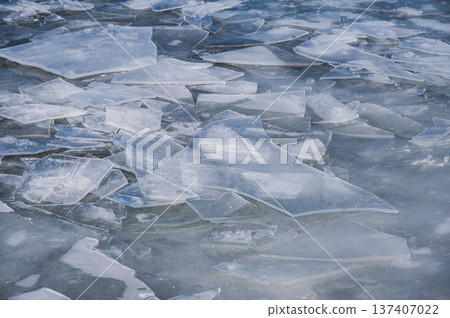 Ice formations on Lake Suwa Ice formations on Lake Suwa 137407022